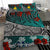 Papua Polynesian Bedding Set - Lizard And Turtle Green - Polynesian Pride