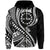 Custom Atiu Cook Islands Hoodie Black Polynesian Wave Style LT9 Zip Hoodie Black - Polynesian Pride