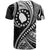 Atiu Cook Islands T Shirt Black Polynesian Wave Style LT9 - Polynesian Pride