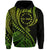 Atiu Cook Islands Hoodie Green Polynesian Wave Style LT9 Zip Hoodie Green - Polynesian Pride