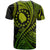 Custom Atiu Cook Islands T Shirt Green Polynesian Wave Style LT9 - Polynesian Pride