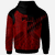 Fiji Hoodie Red Color Symmetry Style - Polynesian Pride