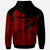 Palau Zip Hoodie Red Color Symmetry Style - Polynesian Pride