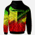 Vanuatu Zip Hoodie Reggage Color Symmetry Style - Polynesian Pride