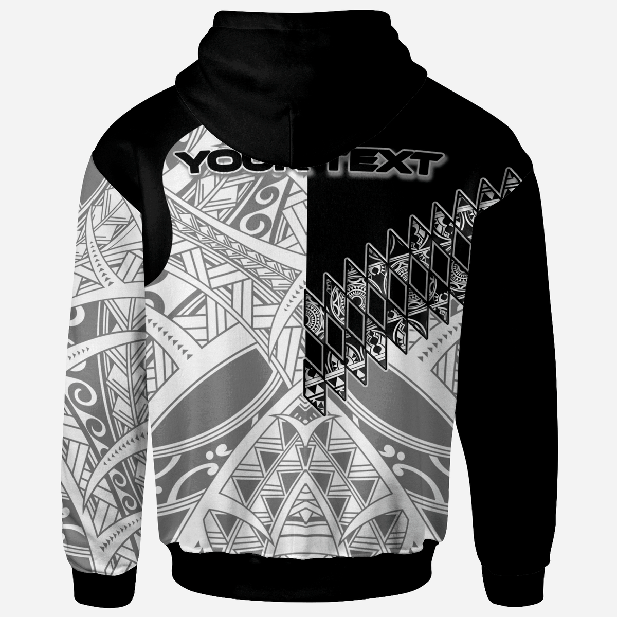 American Samoa Custom Hoodie Symmetry Style - Polynesian Pride