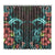 Turtle And Shark With Hibiscus Window Curtain ( Two Piece) Turquoise One Size 52"x96"(Two Piece) Black - Polynesian Pride