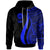 Tahiti Hoodie Blue Tentacle Tribal Pattern Unisex Blue - Polynesian Pride