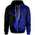 Yap Zip up Hoodie Yap Tentacle Tribal Pattern Unisex Blue - Polynesian Pride