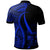 Fiji Custom Polo Shirt Blue Polynesian Tentacle Tribal Pattern Crest - Polynesian Pride