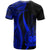 Samoa Custom T Shirt Blue Micronesian Tentacle Tribal Pattern - Polynesian Pride