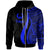 Pohnpei Zip up Hoodie Blue Tentacle Tribal Pattern Unisex Blue - Polynesian Pride