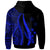 Kosrae Hoodie Blue Tentacle Tribal Pattern - Polynesian Pride