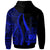 Samoa Hoodie Blue Tentacle Tribal Pattern - Polynesian Pride