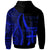 Fiji Custom Hoodie Blue Tentacle Tribal Pattern - Polynesian Pride