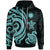 Northern Mariana Hoodie Turquoise Tentacle Turtle Unisex Turquoise - Polynesian Pride