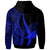 Tokelau Zip up Hoodie Blue Tentacle Tribal Pattern - Polynesian Pride