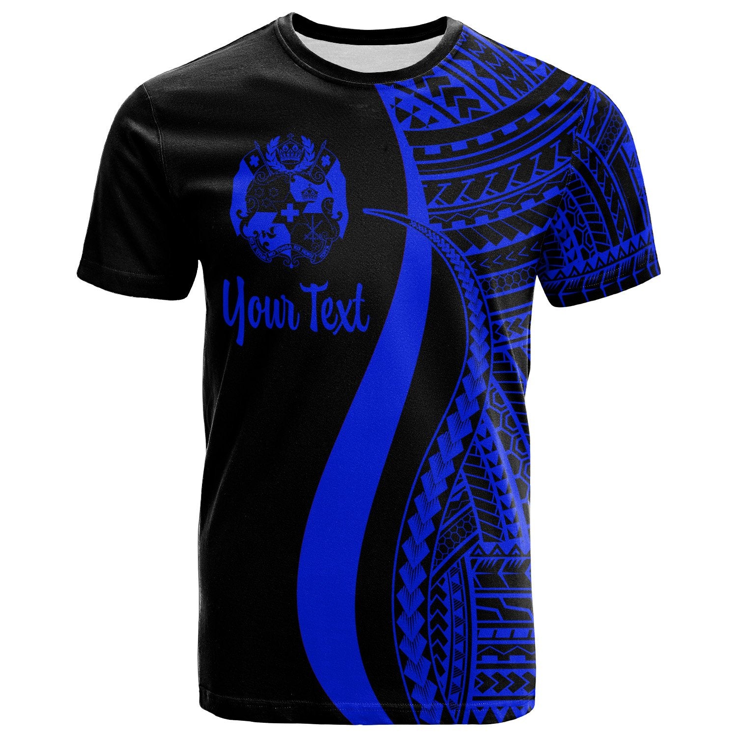 Tonga Custom T Shirt Blue Micronesian Tentacle Tribal Pattern Unisex Blue - Polynesian Pride