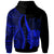 Tahiti Hoodie Blue Tentacle Tribal Pattern - Polynesian Pride