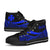 Wallis And Futuna Custom Personalised High Top Shoes Blue - Polynesian Tentacle Tribal Pattern - Polynesian Pride