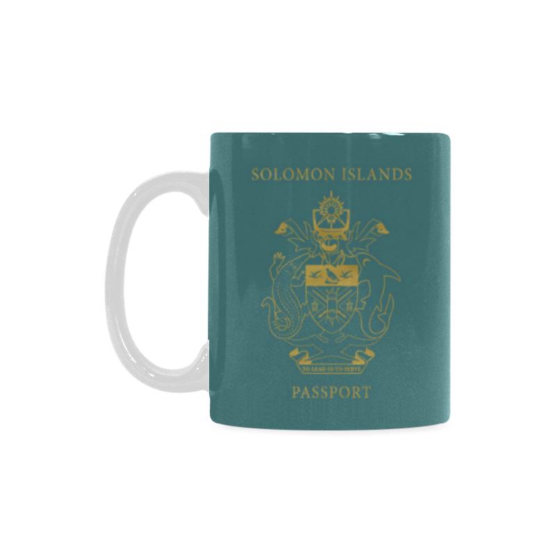 Solomon Islands Passport White Mug One Style One Size Green - Polynesian Pride