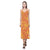 Tonga Pattern V - Neck Open Fork Long Dress - Yellow Style Women Yellow - Polynesian Pride