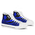 Wallis And Futuna High Top Shoes Blue - Polynesian Tentacle Tribal Pattern Unisex White - Polynesian Pride