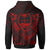 Guam Polynesian Custom Zip up Hoodie Guam Red Seal Camisole Hibiscus Style - Polynesian Pride