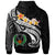 Pohnpei Hoodie Pohnpei Seal Polynesian Patterns Plumeria (Black) - Polynesian Pride