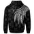 Niue Zip up Hoodie Polynesian Wings (White) - Polynesian Pride