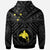 Papua New Guinea Custom Zip up Hoodie Flag With Polynesian Patterns (Black) - Polynesian Pride