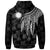 Nauru Zip up Hoodie Polynesian Wings (White) - Polynesian Pride