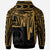 Pohnpei Custom Hoodie Pohnpei Seal In Heartbeat Patterns Style (Gold) - Polynesian Pride