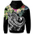 YAP Polynesian Zip up Hoodie Summer Plumeria (Black) - Polynesian Pride