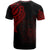 Samoa T Shirt Samoan Tatau Red Patterns With Coat of Arms - Polynesian Pride