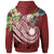 Nauru Polynesian Hoodie Summer Plumeria (Red) - Polynesian Pride