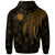 Nauru Custom Zip up Hoodie Polynesian Wings Golden - Polynesian Pride