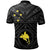 Papua New Guinea Custom Polo Shirt Flag With Polynesian Patterns (Black) - Polynesian Pride