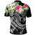 YAP Polynesian Polo Shirt Summer Plumeria (Black) - Polynesian Pride