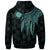 Northern Mariana Islands Polynesian Custom Zip up Hoodie Polynesian Wings Turquoise - Polynesian Pride