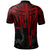 Pohnpei Custom Polo Pohnpei Seal In Heartbeat Patterns Style (Red) - Polynesian Pride