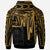 American Samoa Zip up Hoodie Seal With Polynesian Pattern Heartbeat Style (Gold) - Polynesian Pride