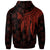 Wallis and Futuna Custom Zip up Hoodie Polynesian Wings Red - Polynesian Pride