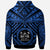 Fiji Custom Zip up Hoodie Fiji Seal With Polynesian Tattoo Style (Blue) - Polynesian Pride