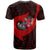 Samoa T Shirt Polynesian Hook And Hibiscus (Red) - Polynesian Pride