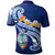 Guam Custom Polo Guam Seal Polynesian Patterns Plumeria (Blue) - Polynesian Pride