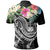 Polynesian Samoa Polo Summer Plumeria (Black) - Polynesian Pride