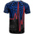 Samoa Custom T Shirt Samoa Seal With Heartbeat Polynesian Pattern (blue) - Polynesian Pride