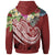 Kosrae Polynesian Hoodie Summer Plumeria (Red) - Polynesian Pride