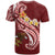 American Samoa T Shirt AS Seal Polynesian Patterns Plumeria - Polynesian Pride