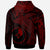 Yap Zip up Hoodie Humpback Whale & Coat of Arms Red - Polynesian Pride